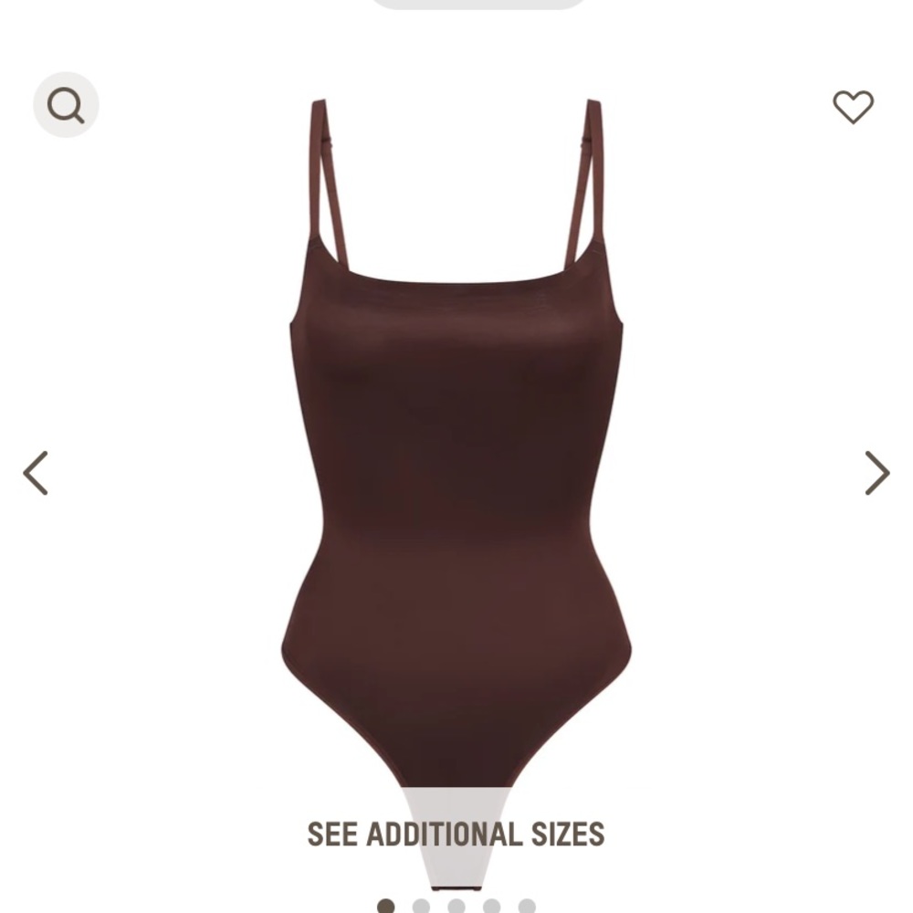 NWT SKIMS Barely There Scoop Neck Bodysuit Cocoa